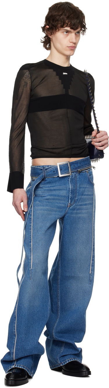 Sveter Jean Paul Gaultier Jean Paul Gaultier Logo Knit Sweater Čierna | 25/33-F-PL068-M083-00, 3
