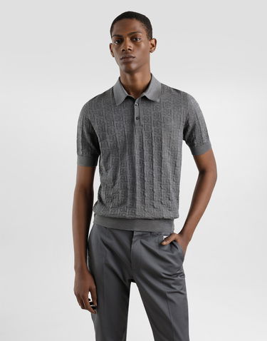 Polo tričko Dolce & Gabbana Dolce & Gabbana Silk Polo Shirt with DG Logo Šedá | GXZ15TJBSKEN0093, 3