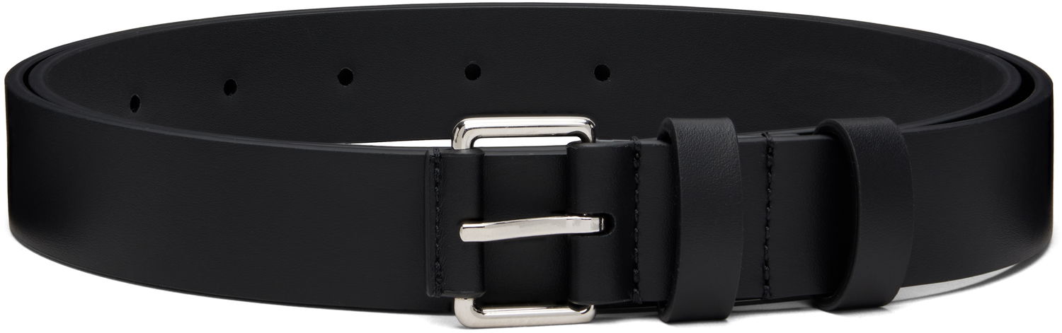 Opasok LANVIN Compagnon Rectangular Buckle Leather Belt Čierna | AM-BECCB4-VEBF-H25, 0
