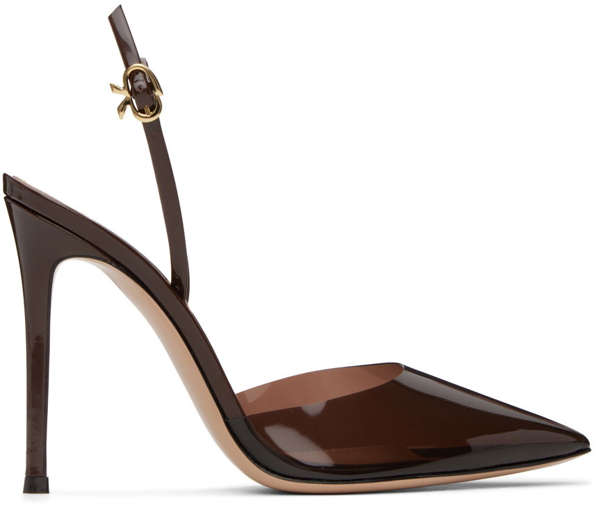 Doplnky Gianvito Rossi Gianvito Rossi Ribbon D'Orsay Slingback Pumps Hnedá | G95359.15RIC.PXV, 0