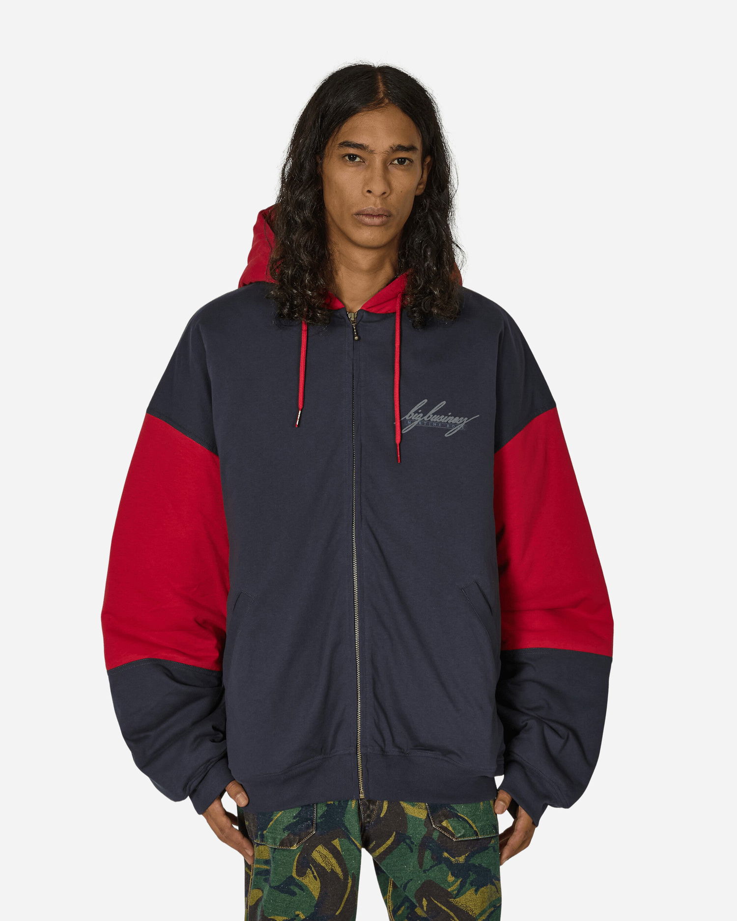 Mikina Martine Rose Hoodie Zip Up Modrá | 638JE03504E, 1
