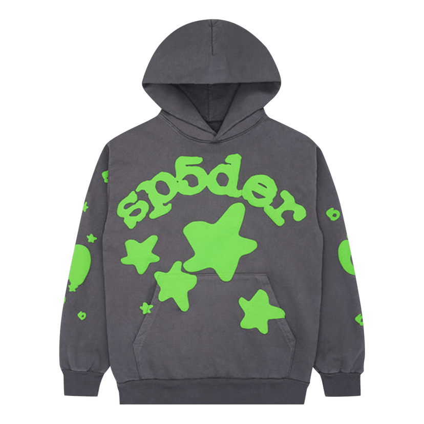 Mikina Sp5der Sp5der Beluga Hoodie Šedá | SP5-BEL-SLTEHD