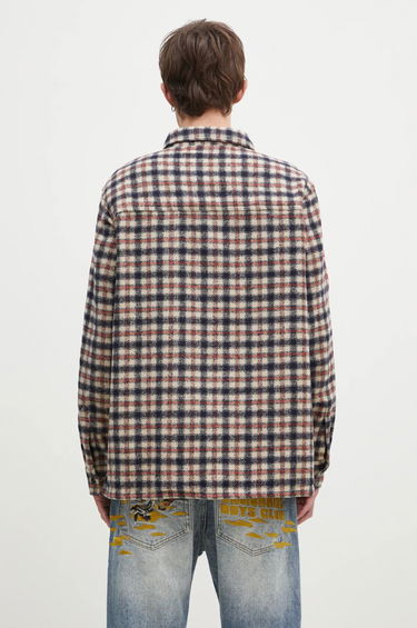 Košeľa BILLIONAIRE BOYS CLUB Men's Regular Fit Embroidered Checked Shirt Modrá | B24429, 2