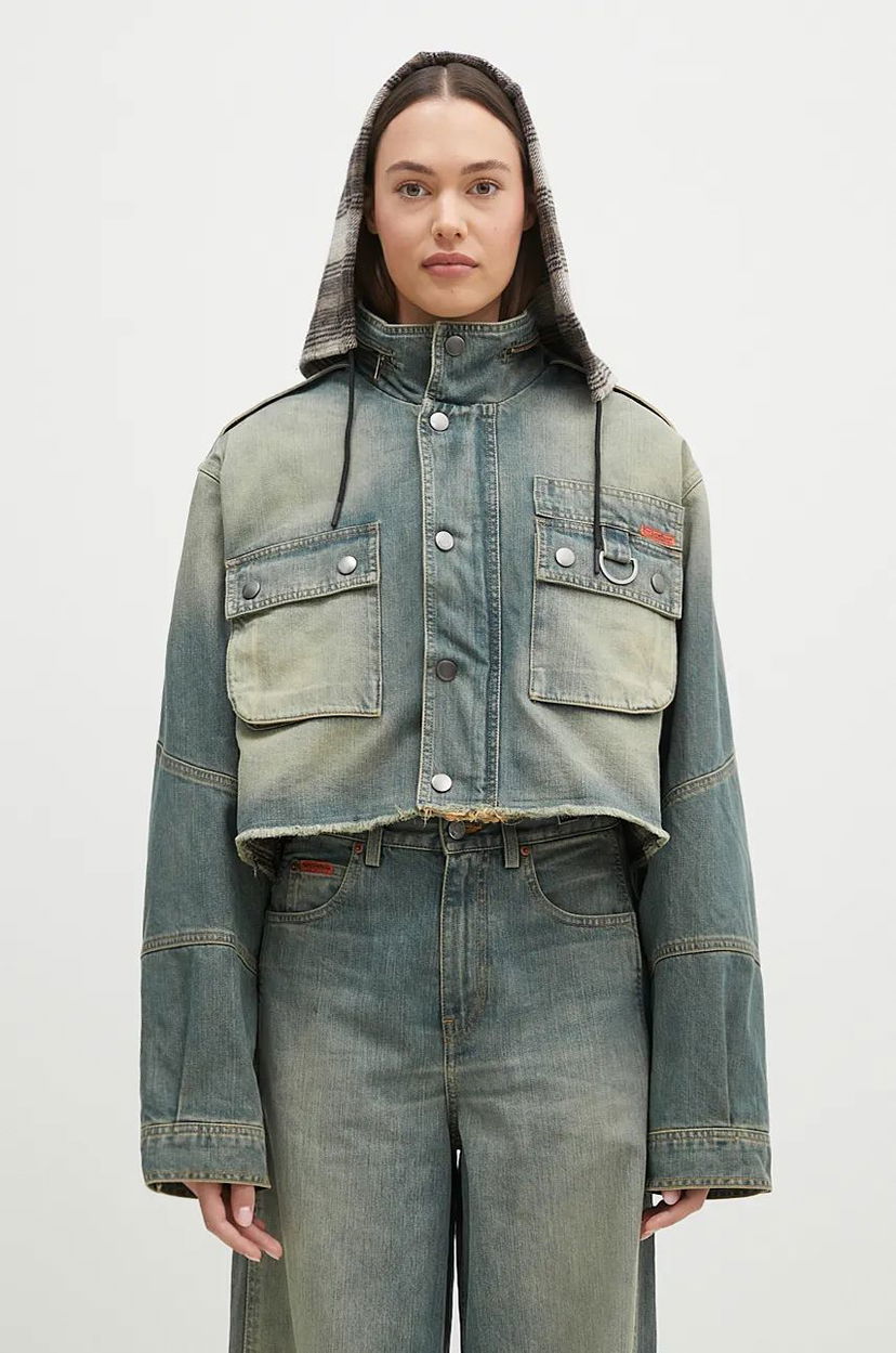 Bunda Martine Rose Cut Denim Jacket Modrá | 236WD02501