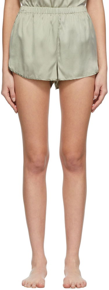 Pyžamo SKIMS Silk Sleep Tap Shorts Zelené | Ap-sho-1140,, 0