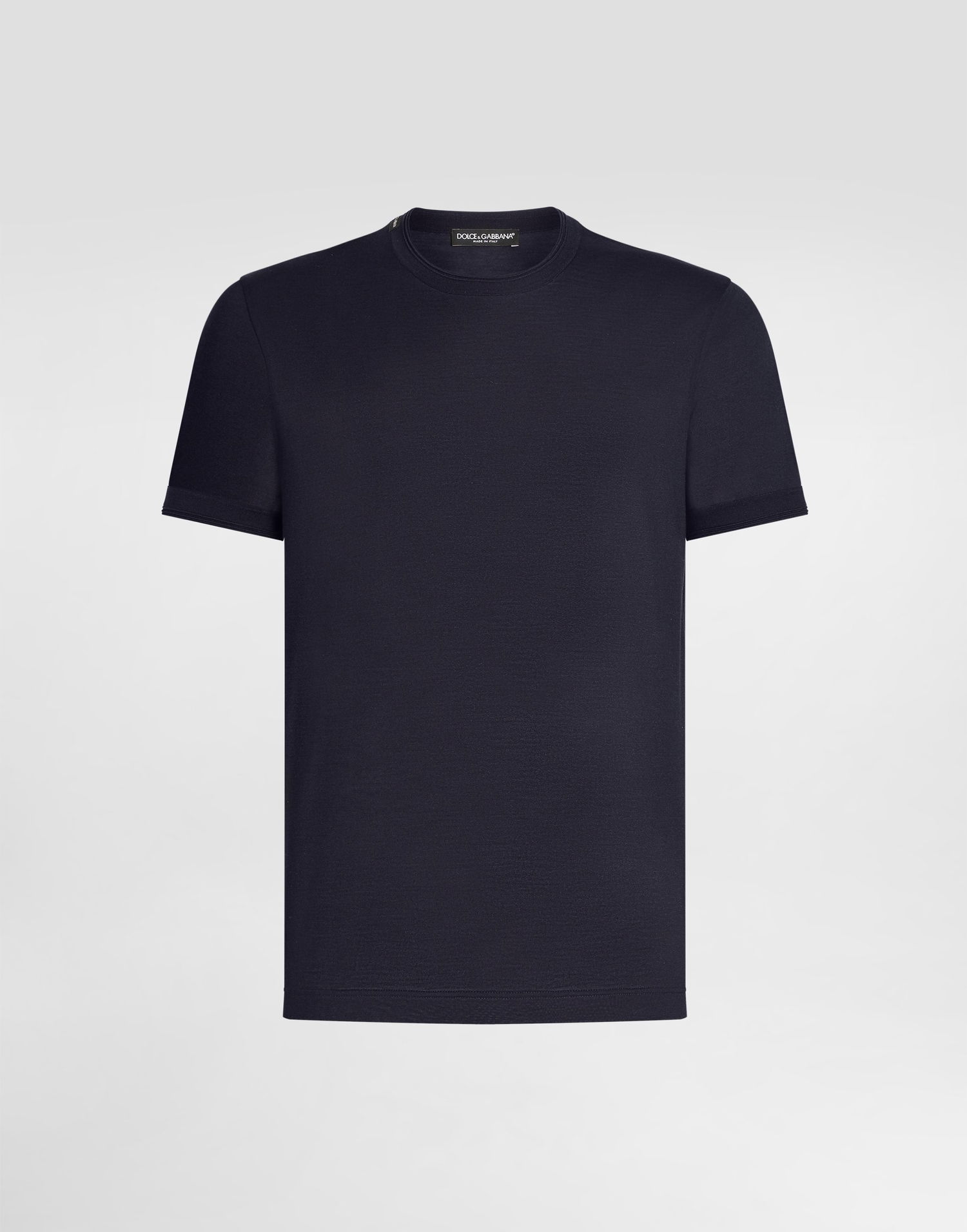 Tričko Dolce & Gabbana Dolce & Gabbana Silk Short-Sleeved T-Shirt Navy | G8ST1TFU75FS8282, 0