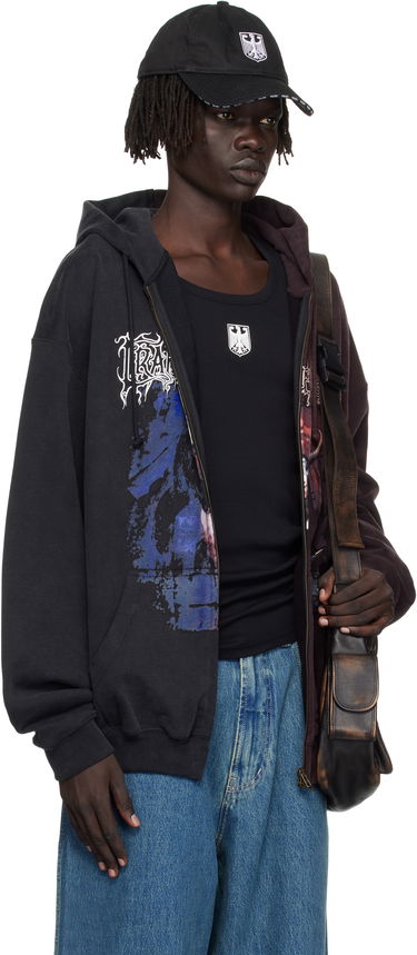 Mikina VETEMENTS Vetements Cradle of Filth Oversized Zip-Up Hoodie Vínová | UCF76ZU900BR, 4