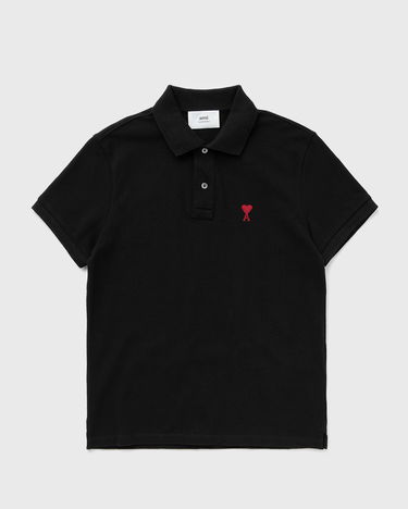 Polo tričko AMI Small A Heart Polo Tee Čierna | BFUPL001-760-001, 3