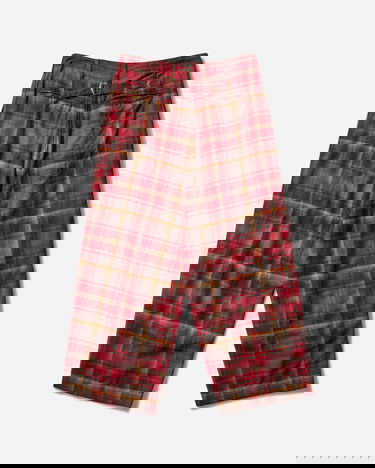 Nohavice Needles HD Military Plaid Pants Červená | QV097 A, 2