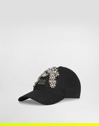 Dolce & Gabbana Cotton Drill Crystal-Embellished Baseball Hat