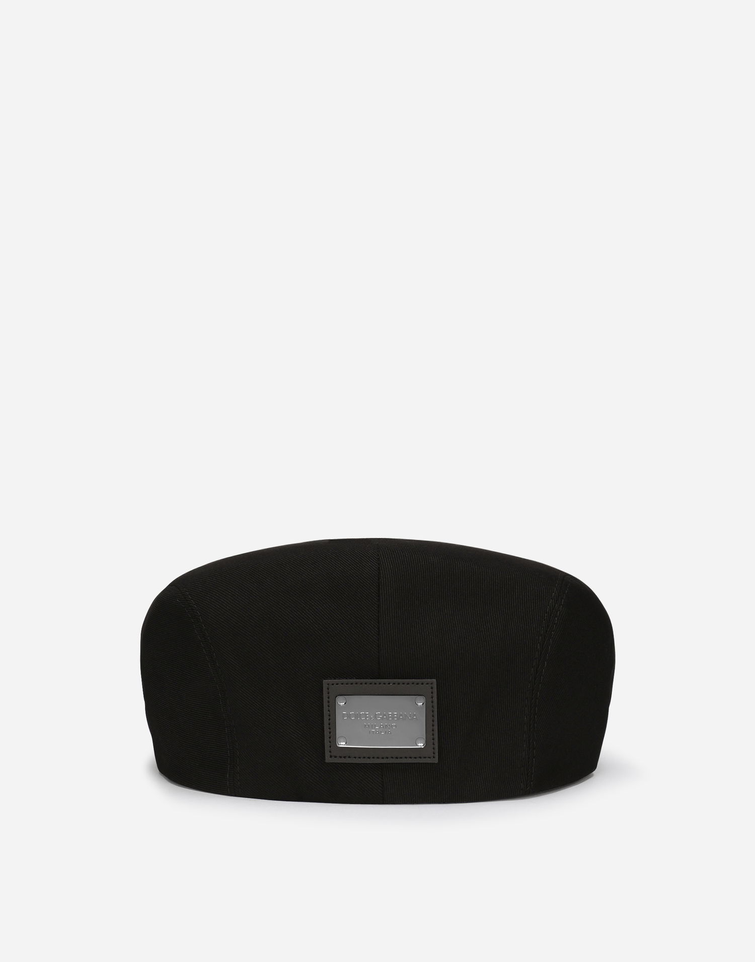 Šiltovka Dolce & Gabbana Dolce & Gabbana Cotton Twill Flat Cap with Logo Tag Čierna | GH587AFU6X8N0000, 1