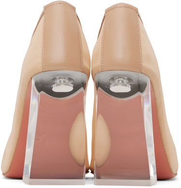 Tenisky a topánky Amina Muaddi Half Glass Pump Heels Béžová | CHARLOTTE GLASS MESH PUMP 95, 1