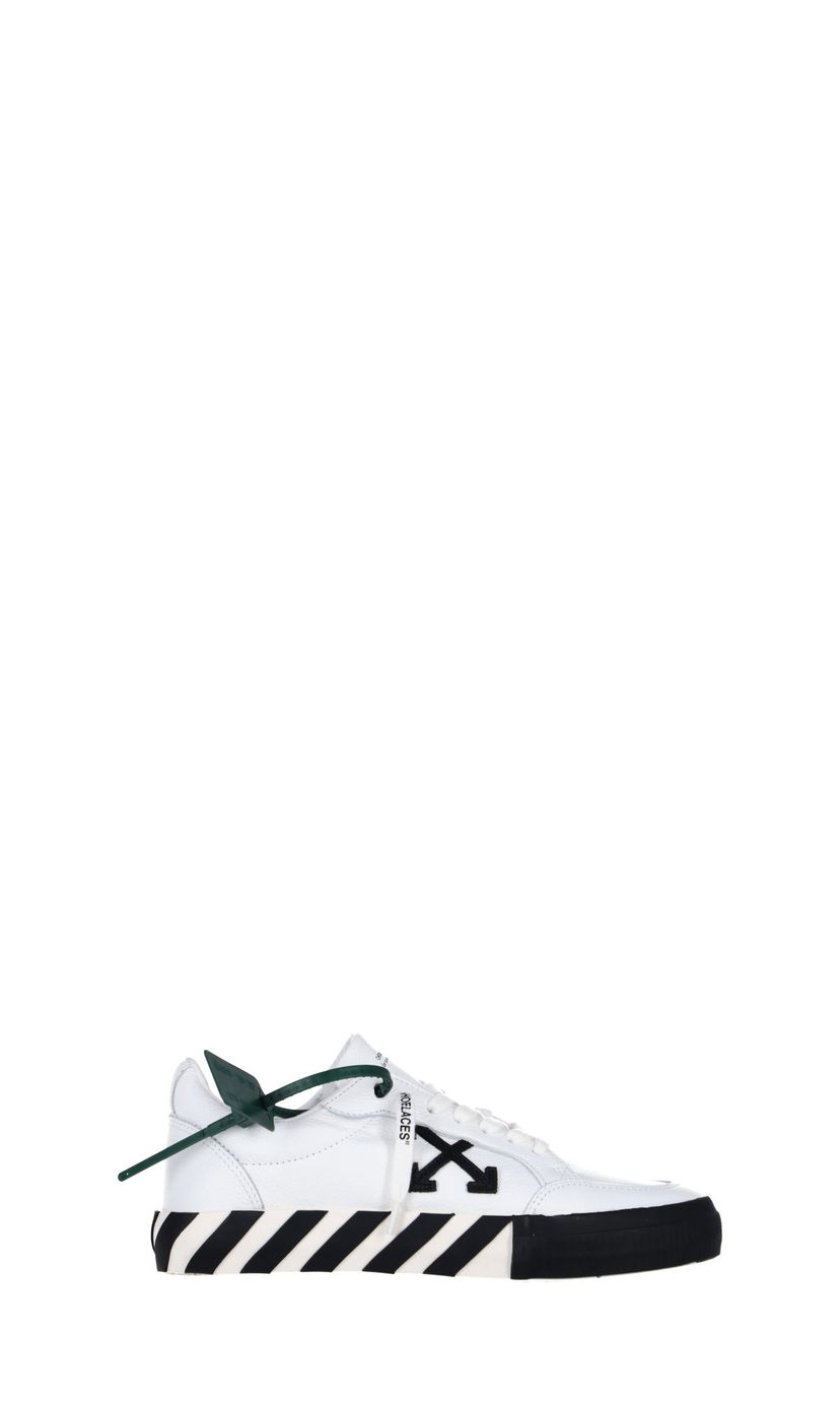 Tenisky a topánky Off-White Low Vulcanized Leather SS22 "White Black" Biela | OMIA085C99LEA0010110