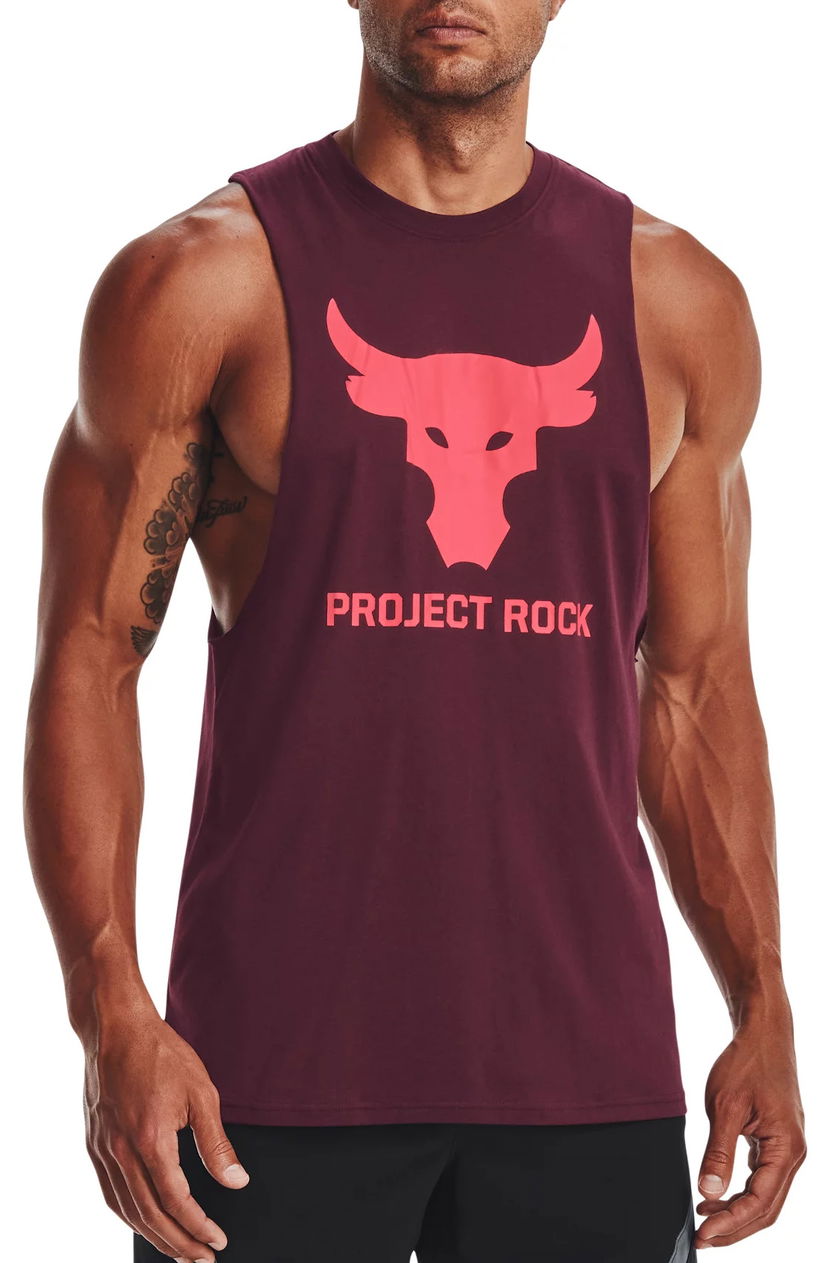 Tielko Under Armour Tank Top Project Rock Brahma Bull Vínová | 1373787-600