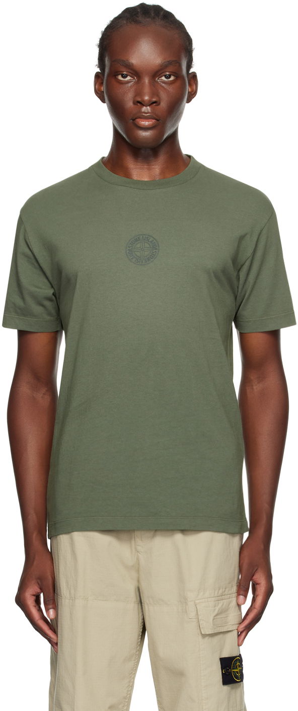 Green Printed-Logo T-Shirt