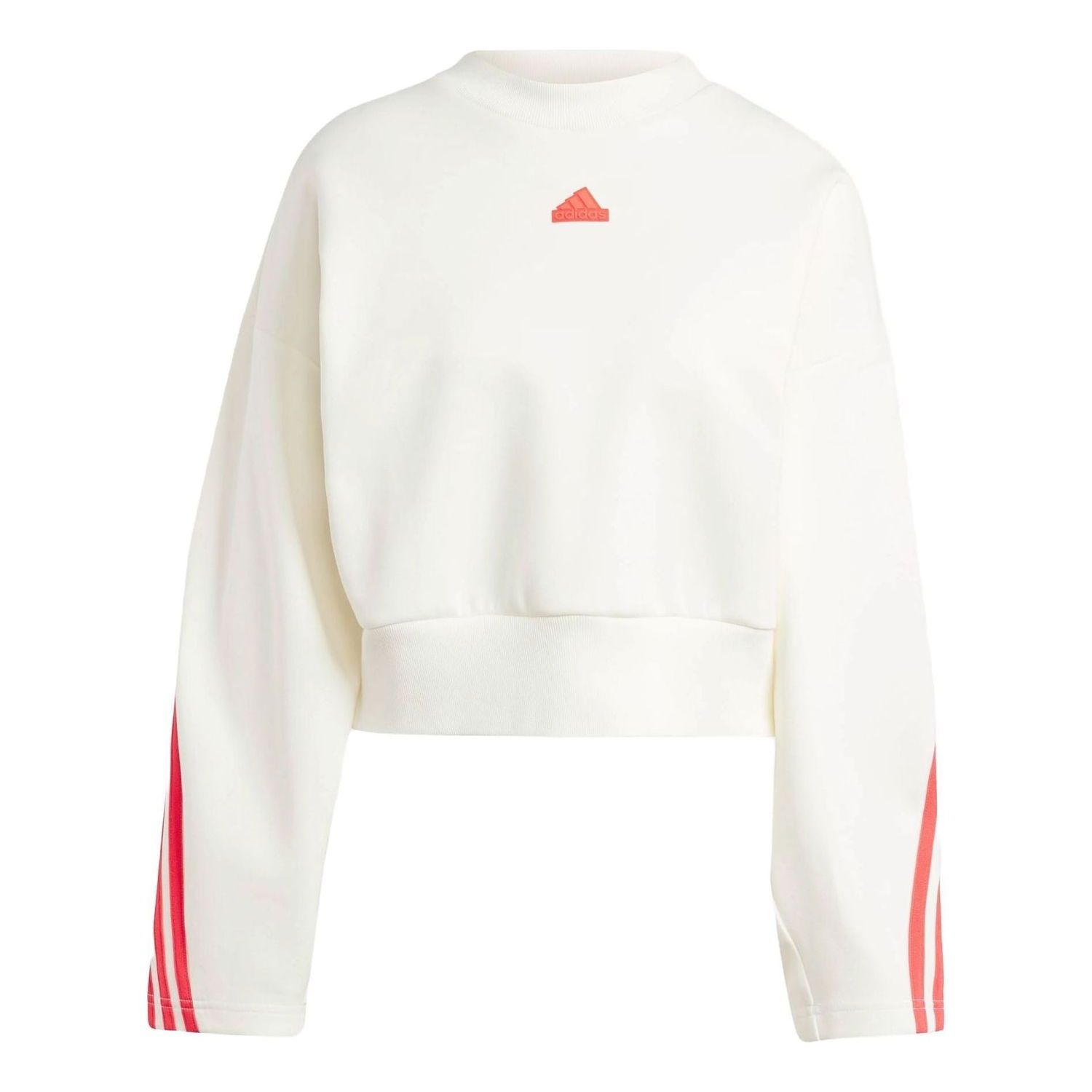 Mikina adidas Originals Future Icons 3-Stripes Cropped Sweatshirt Biela | IS3878, 0