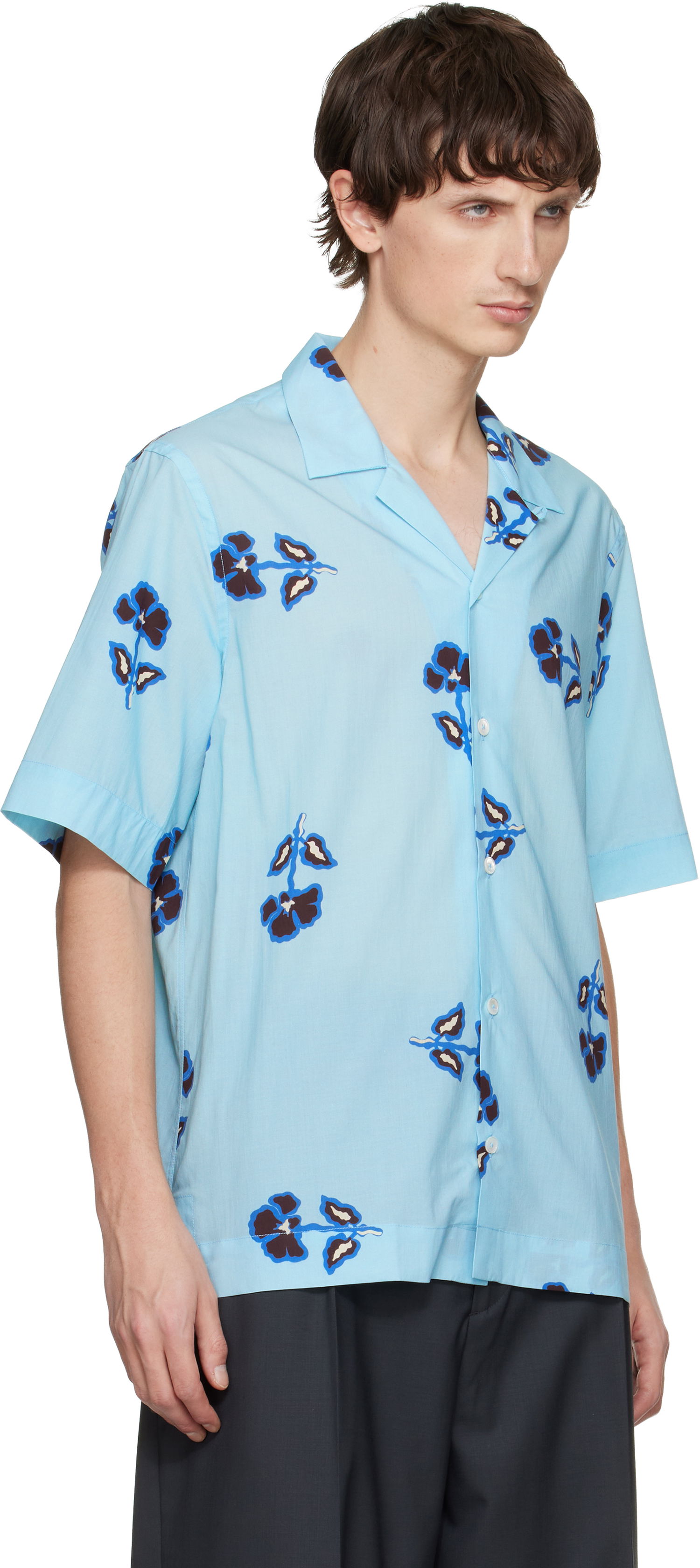 Košeľa Paul Smith Paul Smith 'Tri Flower' Short-Sleeve Shirt Modrá | M1R-905U-T02752-40, 1