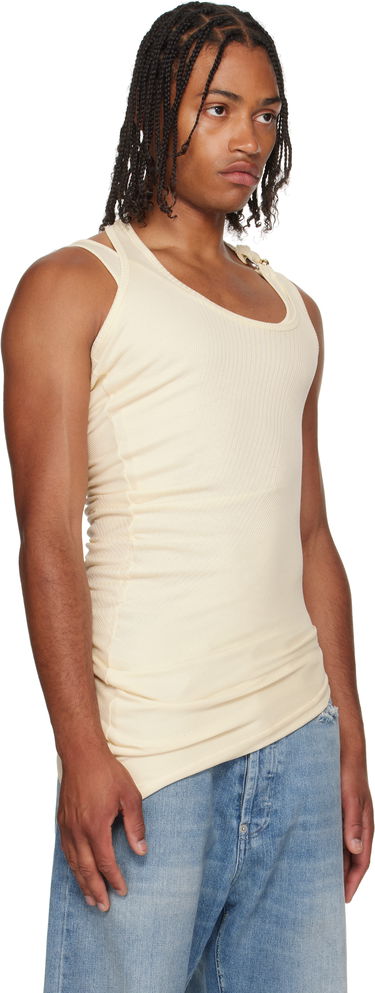 Tielko Jean Paul Gaultier Jean Paul Gaultier 'Gaultier' Piercing Tank Top Béžová | 25/03-W-TO292-J000-03, 1