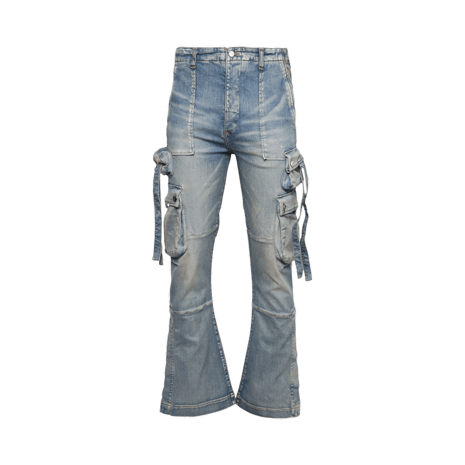 Džínsy AMIRI Cargo Flare Jeans Modrá | AW22MDS018 408 CLAY, 0