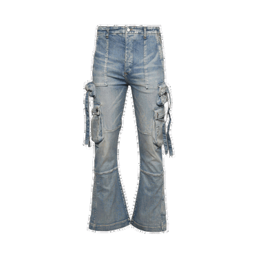 Džínsy AMIRI Cargo Flare Jeans Modrá | AW22MDS018 408 CLAY, 0