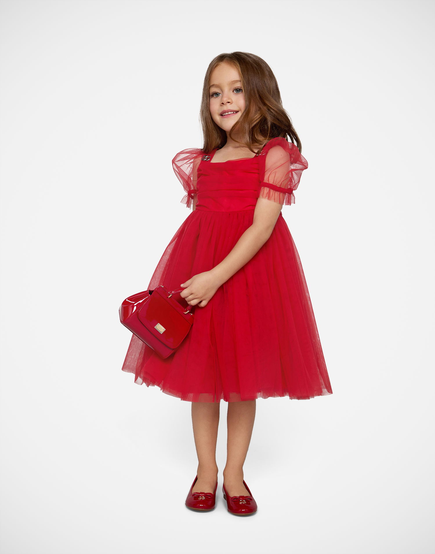 Tenisky a topánky Dolce & Gabbana Dolce & Gabbana Patent Leather Ballet Flats With Metal Dg Logo Červená | D11141A132887124, 1