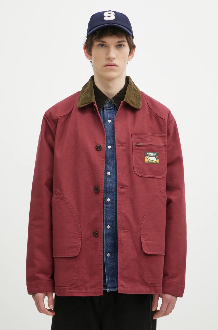 Bunda Human Made Hunting Oversized Jacket Červená | HM28JK030, 0