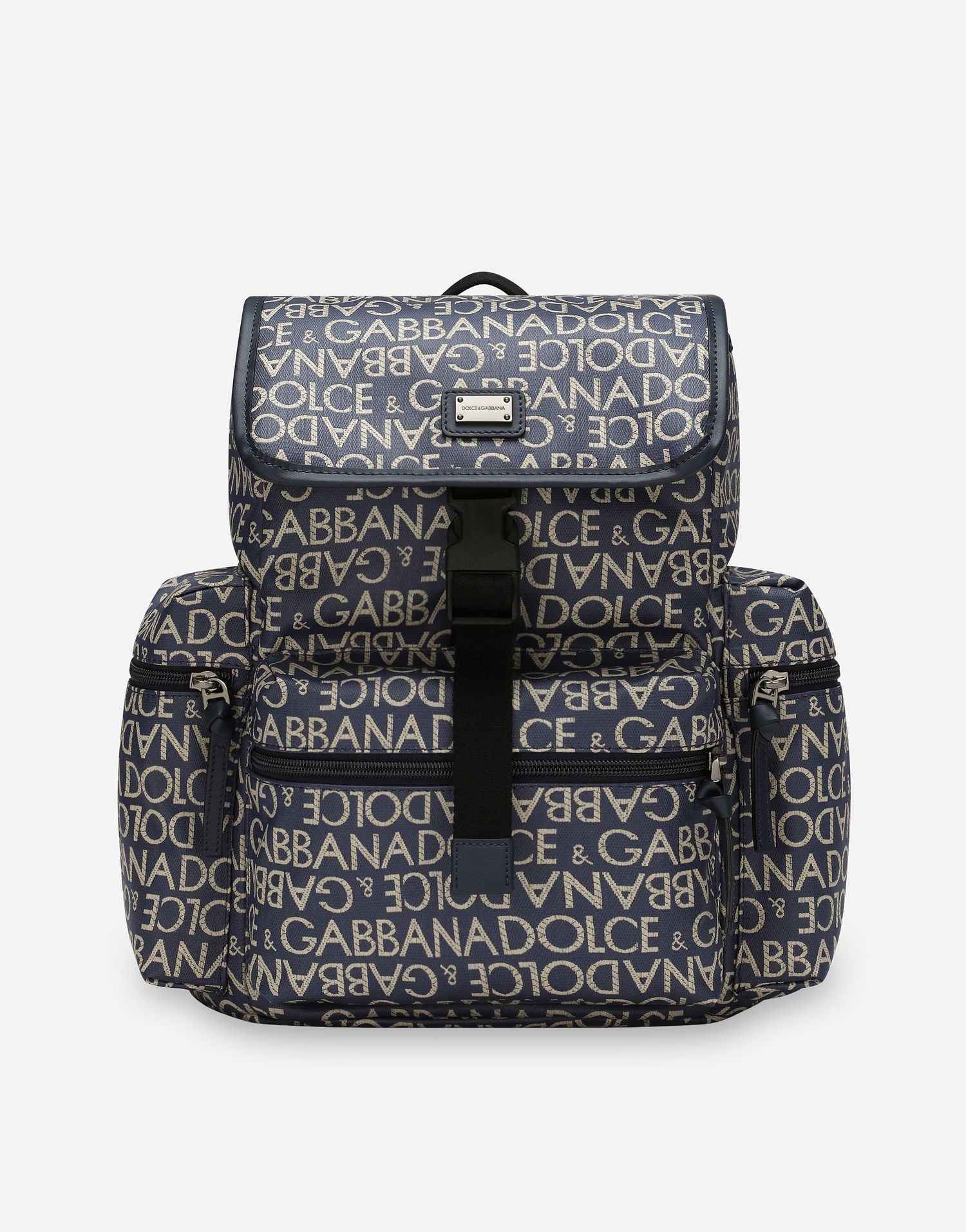 Batoh Dolce & Gabbana Dolce & Gabbana Coated Jacquard Backpack Modrá | EM0100AJ7058L625, 0