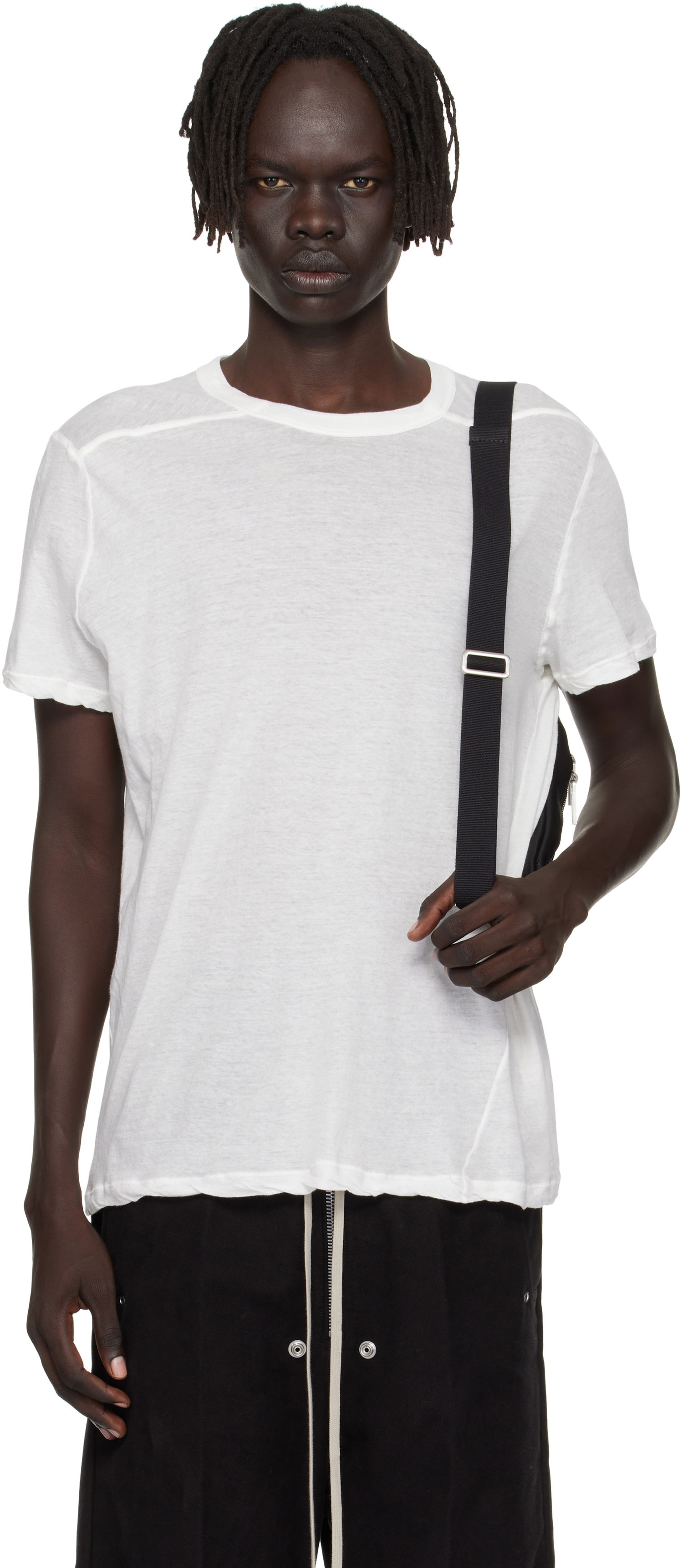 Tričko Rick Owens Rick Owens Concordians Short Level T-Shirt Biela | RU02E1265 UC, 0