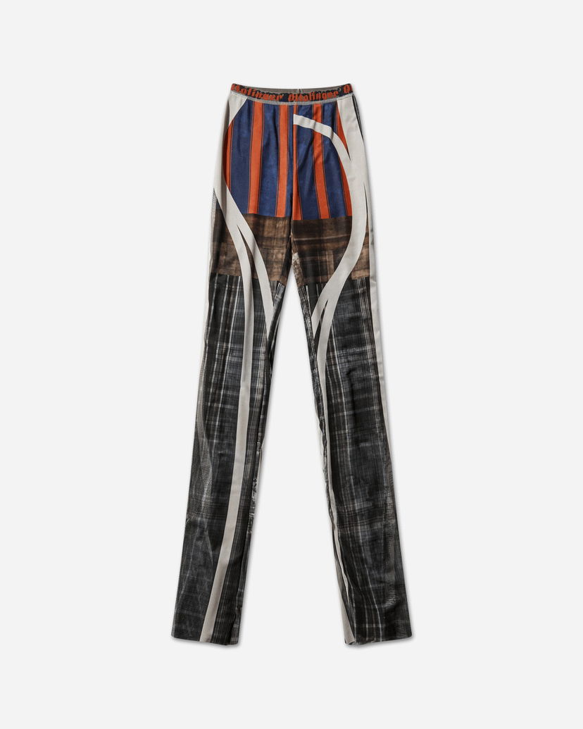 Nohavice Ottolinger Graphic Print Mesh Pants with Racing Plaid Rôznofarebný | 101-200501-07 PRI