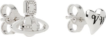 Náušnice Vivienne Westwood Vivienne Westwood Leodaria Orb and Heart Stud Earrings Metalická | 6201036G-01P157-, 1