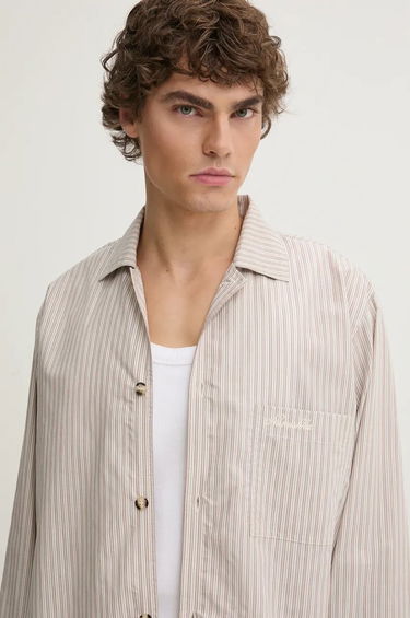 Košeľa Nanushka JELMER Regular Fit Collared Shirt Béžová | NM24PFSH02475, 0