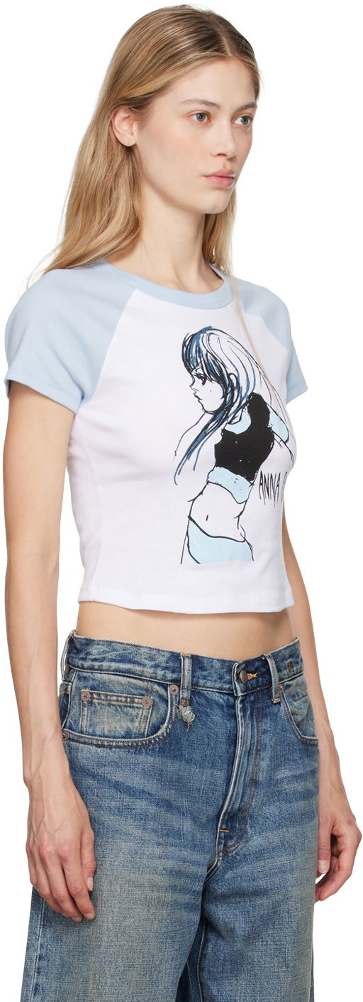 Anna Sui Girl Graphic Crop T-Shirt