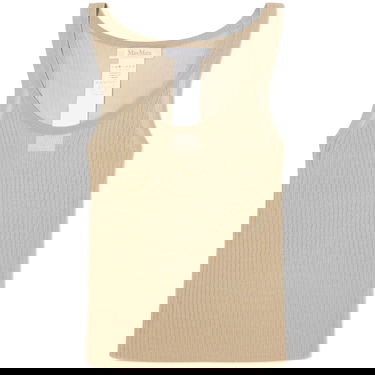 Tielko Max Mara Bastia Scoop Neck Vest Top, Size Large Béžová | 2411361043600-012, 0
