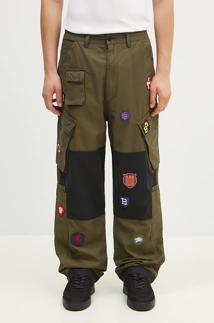 Cargo nohavice BILLIONAIRE BOYS CLUB Cargo Pants With Patches Zelené | B24315, 0