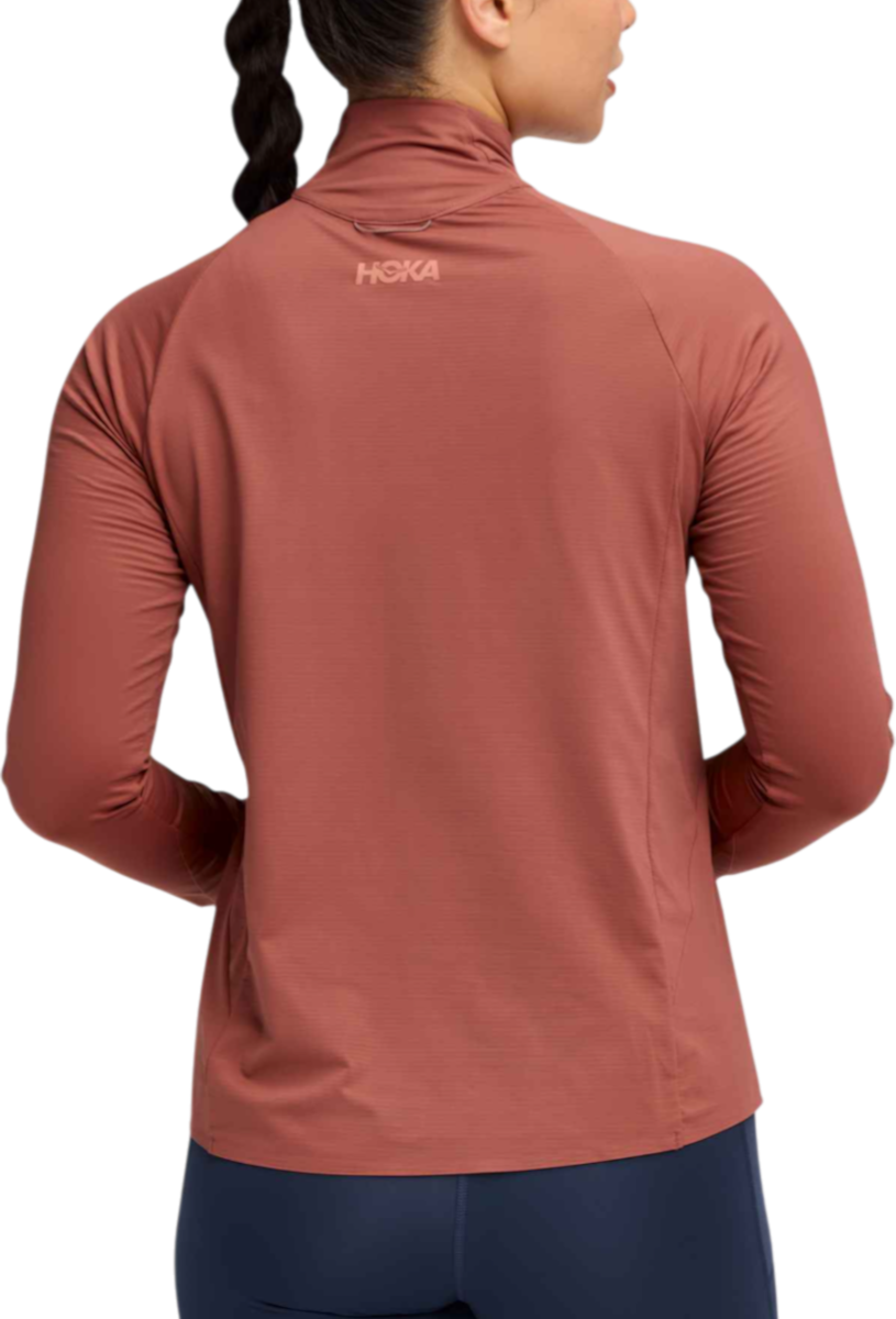 Mikina Hoka One One GlideTech Quarter Zip Top Červená | 1164155-roug, 1