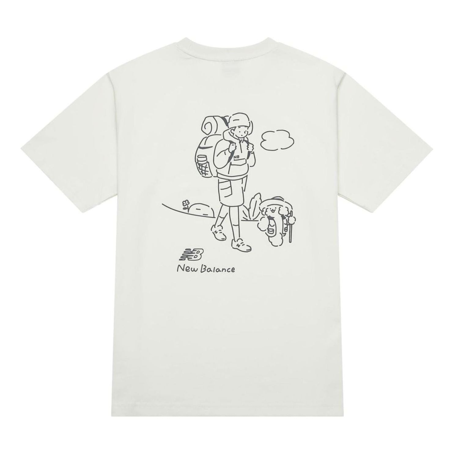 Tričko New Balance Hiking Graphic T-Shirt Biela | AMT42339-CIC, 0