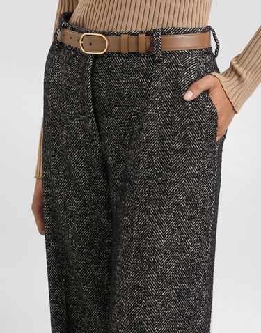 Nohavice Dolce & Gabbana Dolce & Gabbana Stretch Wool Chevron Trousers Čierna | FTC31TFCBAJS8030, 3