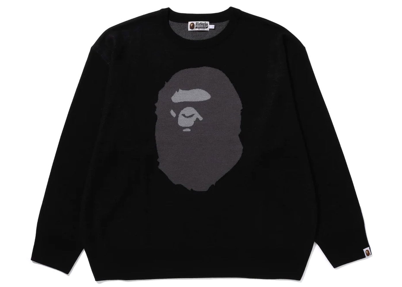 Sveter BAPE BAPE Ape Head Jacquard Knit Sweater Black Čierna | 1J80-120-005, 0