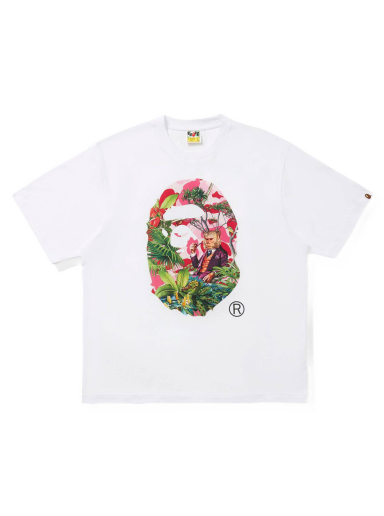 Tričko BAPE Monkey 47 x Ape Head Tee Biela | 1I23-110-901 PNK