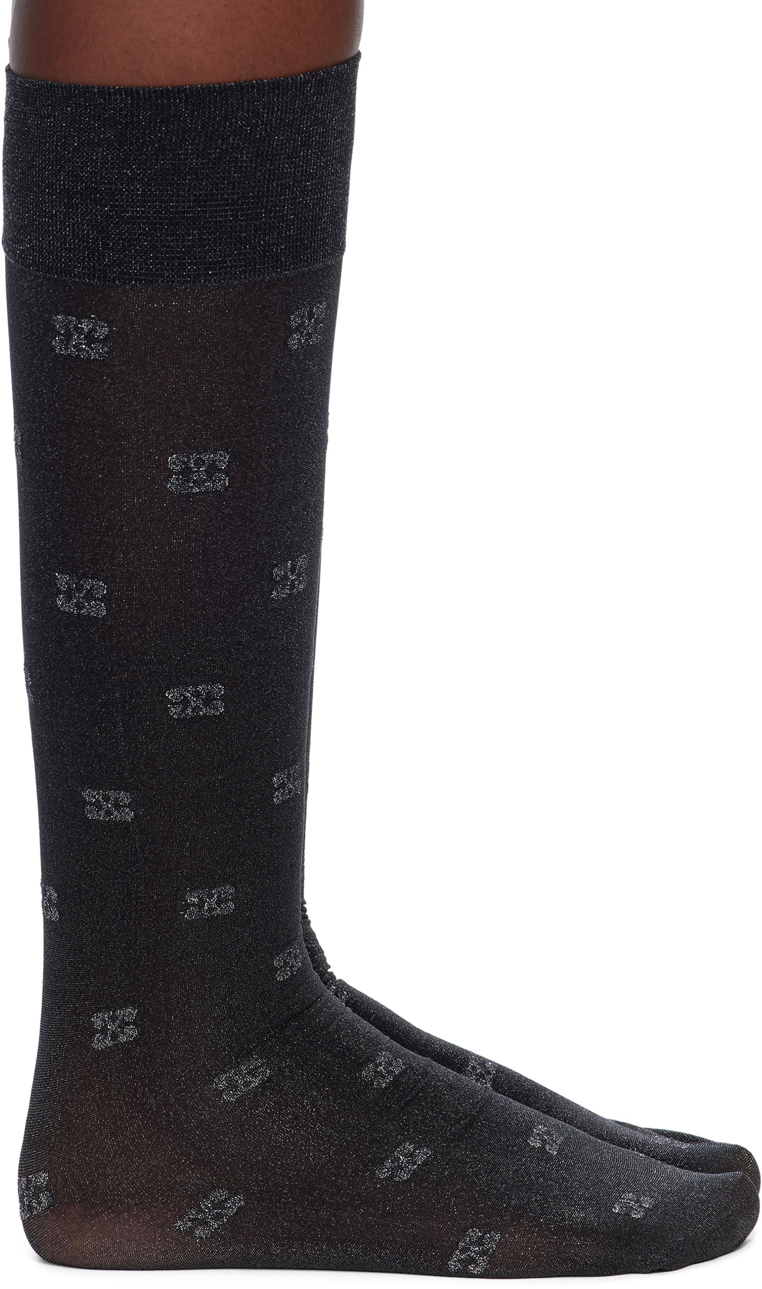 Ponožky GANNI Glitter Butterfly Lace Socks Čierna | A6297, 0