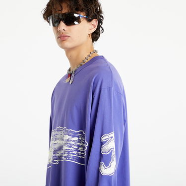 Tričko Y-3 Graphic Logo Long Sleeve Tee Fialová | IA3113, 3