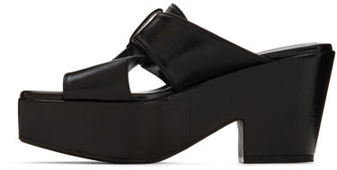 Oblečenie BY FAR BY FAR Lenka Platform Heeled Sandals Čierna | 22SSLNKMBLGLS, 2