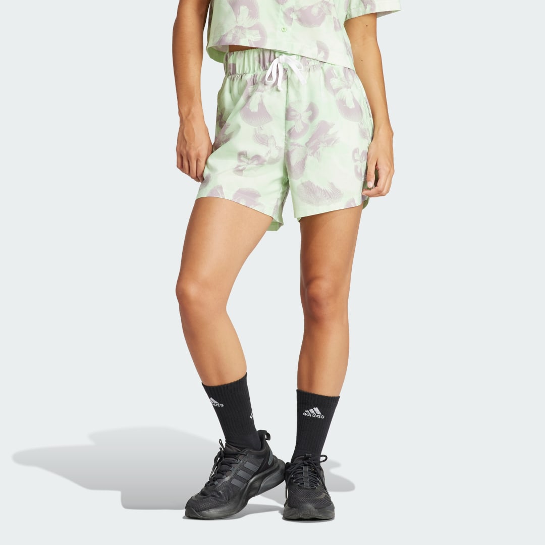 Šortky adidas Performance Woven Floral Shorts Zelené | IS4250, 1