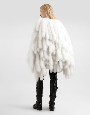 Kabáty Dolce & Gabbana Dolce & Gabbana Shaggy Alpaca Coat Biela | F0W8QFFUPZHW0001, 2