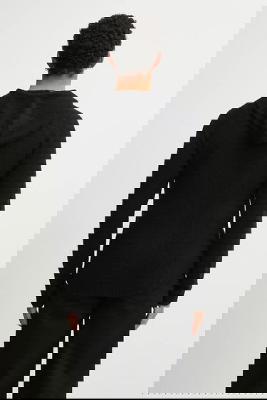 Sveter HELIOT EMIL Heliot Emil Knitted Full-Zip Hooded Cardigan Čierna | AW25.M.07.085.BLK01, 2