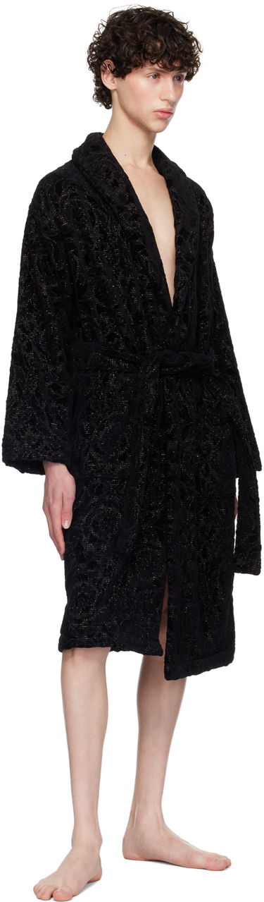 Pyžamo Versace Barocco Robe Čierna | ZACJ00010_1A08851, 3