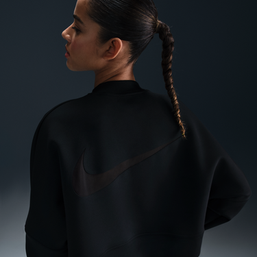 Sveter Nike Prima Dri-FIT Loose Fit Cropped Crew Sweatshirt Čierna | HJ1186-010, 3