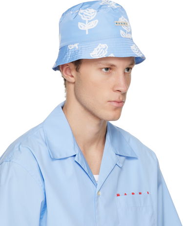 Klobúk Marni Sprayed Roses Print Taffeta Bucket Hat Modrá | CLMC0055XU UTP796, 1