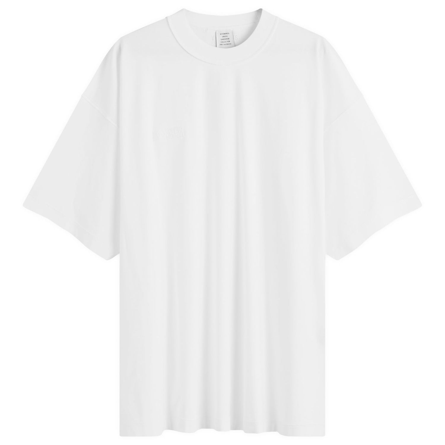 Tričko VETEMENTS Inside Out Label T-Shirt Biela | UA65TR107W, 0
