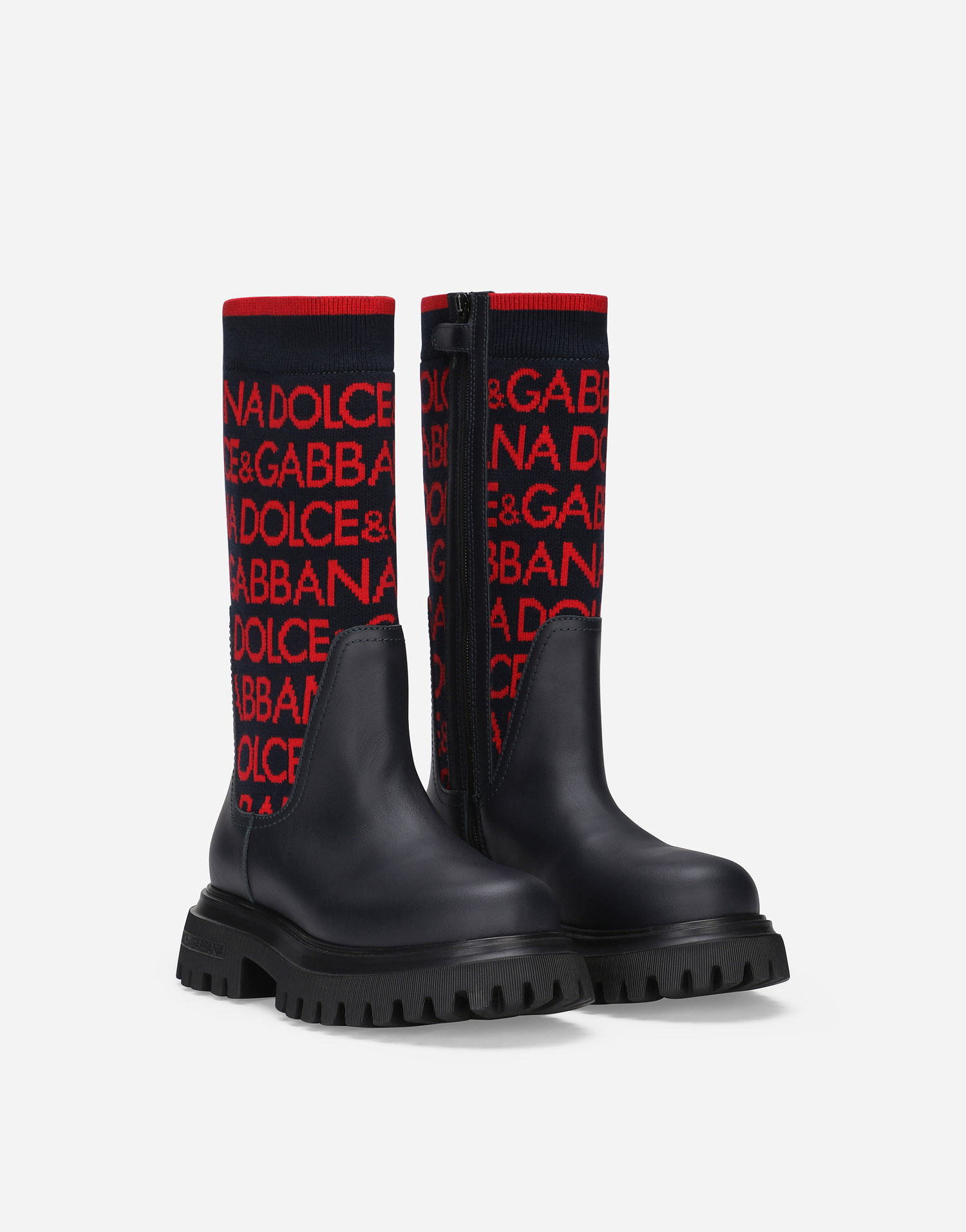 Tenisky a topánky Dolce & Gabbana Knit Logo Boots Navy | D11255AQ59089919, 1